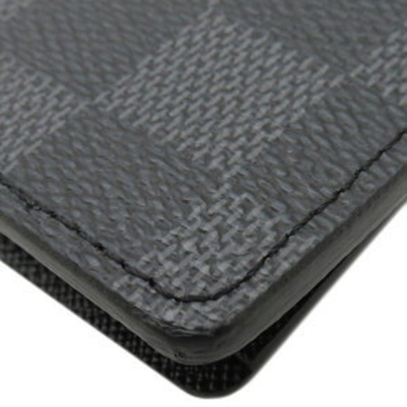 LOUIS VUITTON Long Wallet Portefeuille Braza Graphite Black Bifold Black - Picture 4 of 9